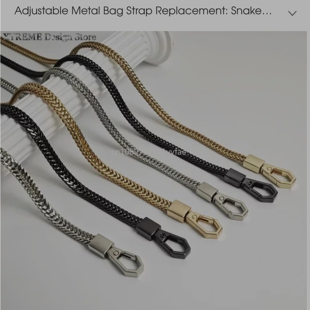 Stylish Metal Bag Strap Replacement